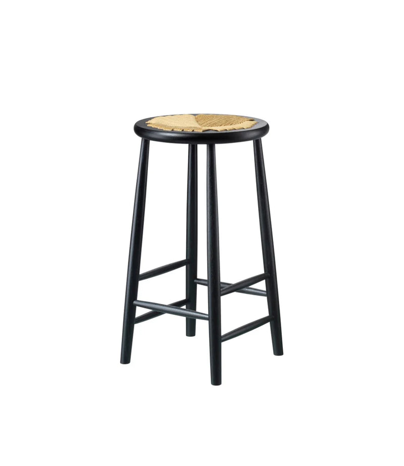 FDB Møbler J165C - Counter Round - Nordic Swan Ecolabel Oak Black (RAL 9005) Painted Water-Based Nature by Jørgen Bækmark