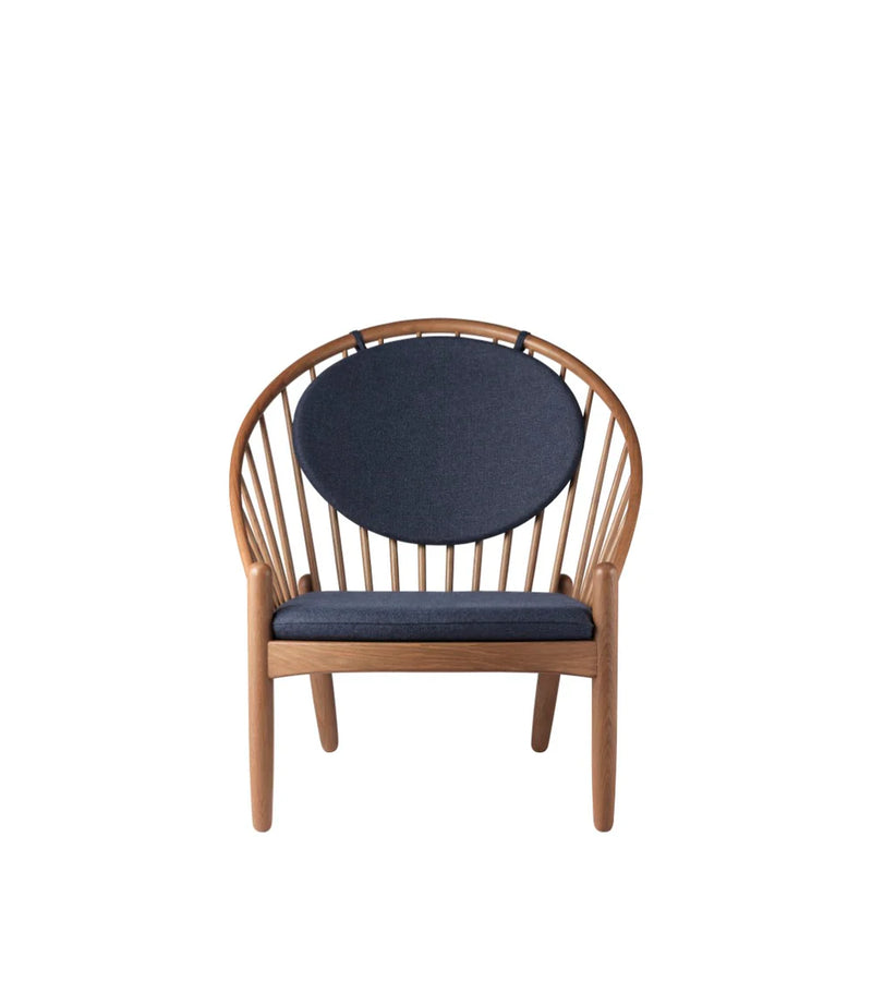 FDB Møbler J166 - Jørna - Chair Oak Smoked Oiled MLF Dark Blue (36) by Poul M. Volther