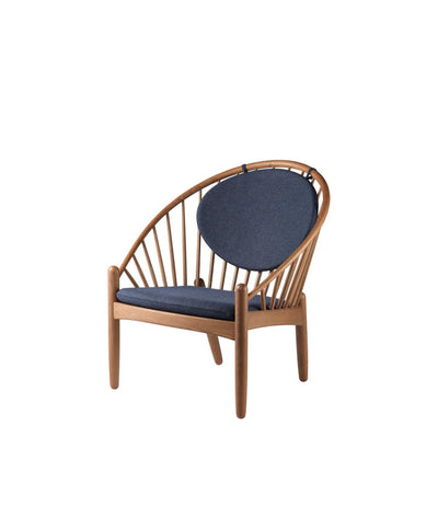 FDB Møbler J166 - Jørna - Chair Oak Smoked Oiled MLF Dark Blue (36) by Poul M. Volther