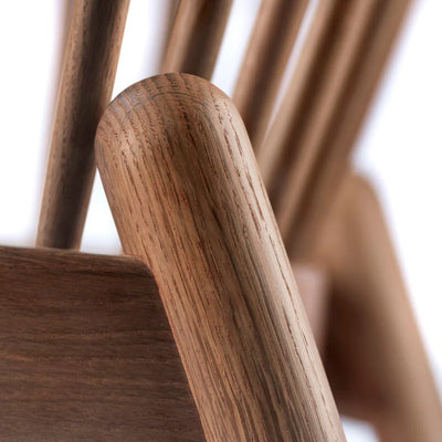 FDB Møbler J166 - Jørna - Chair Oak Smoked Oiled Horse cloth Red diced (14) by Poul M. Volther