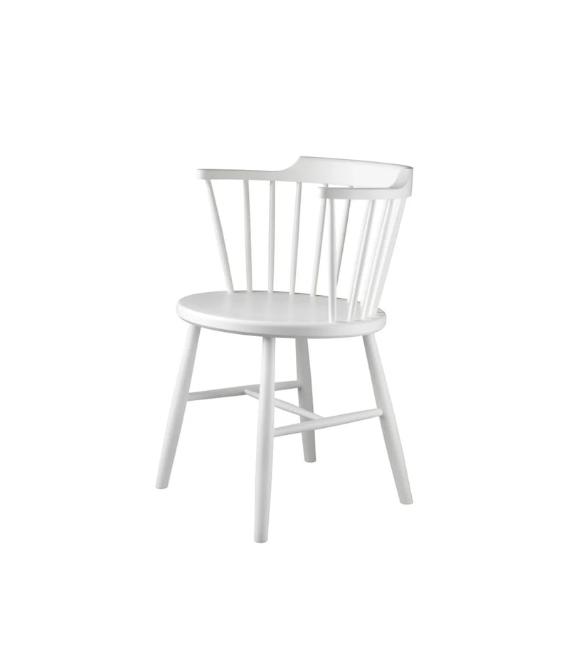 FDB Møbler J18 - Chair Beech Pure White (RAL 9010) Painted by Børge Mogensen
