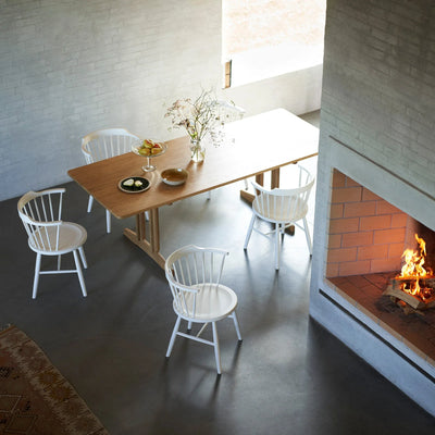 FDB Møbler J18 - Chair Beech Pure White (RAL 9010) Painted by Børge Mogensen