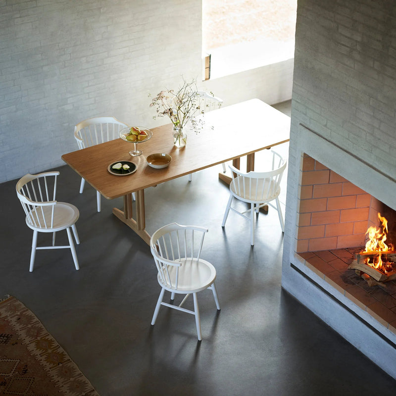 FDB Møbler J18 - Chair Beech Pure White (RAL 9010) Painted by Børge Mogensen