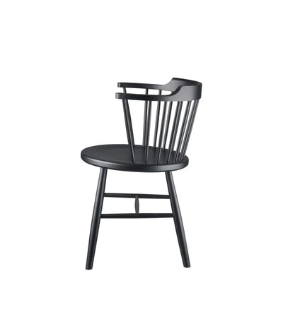 FDB Møbler J18 - Chair Beech Traffic Black (RAL 9017) Painted by Børge Mogensen