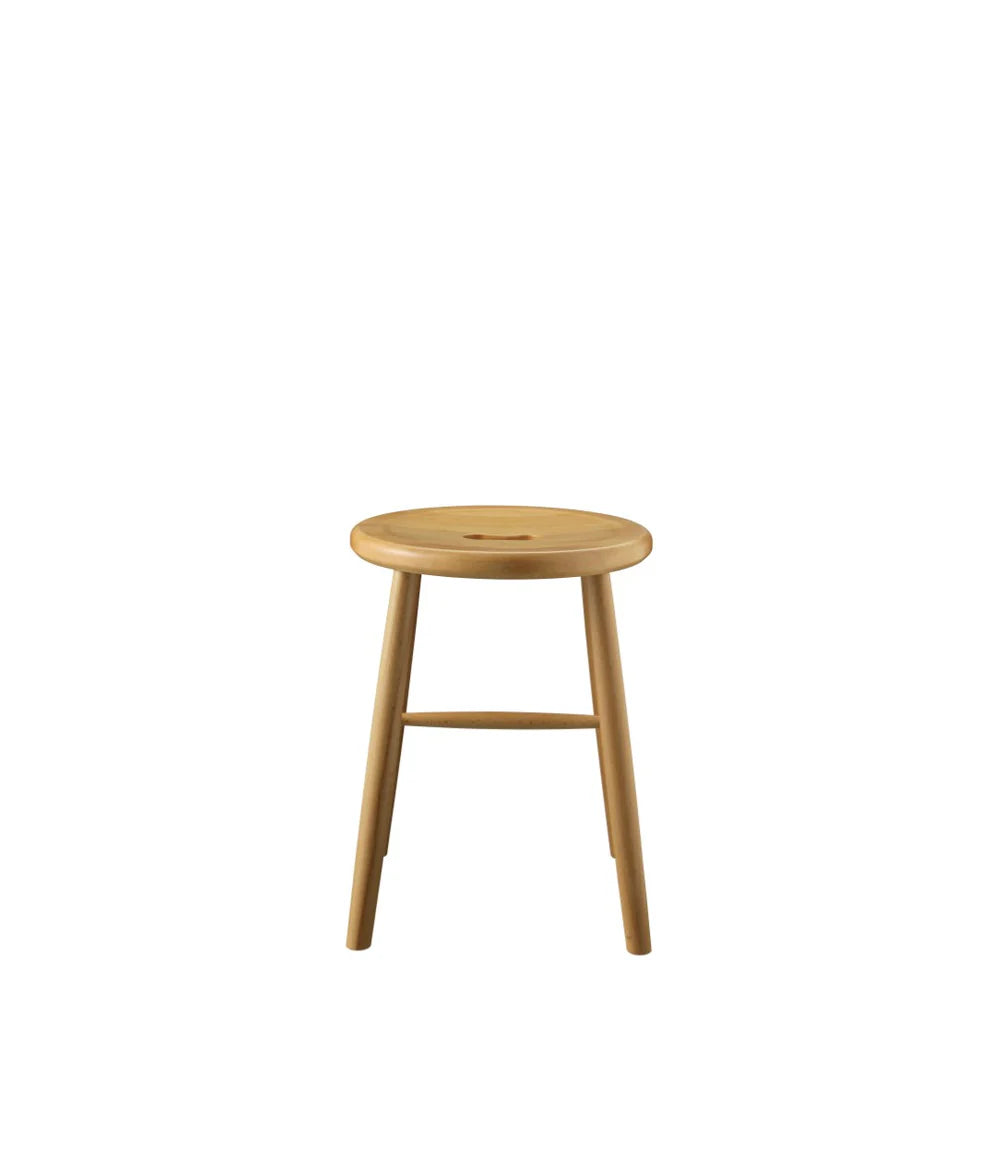 FDB Møbler J27 - Stool - Nordic Swan Ecolabel Beech Nature Lacquered waterbased by Børge Mogensen