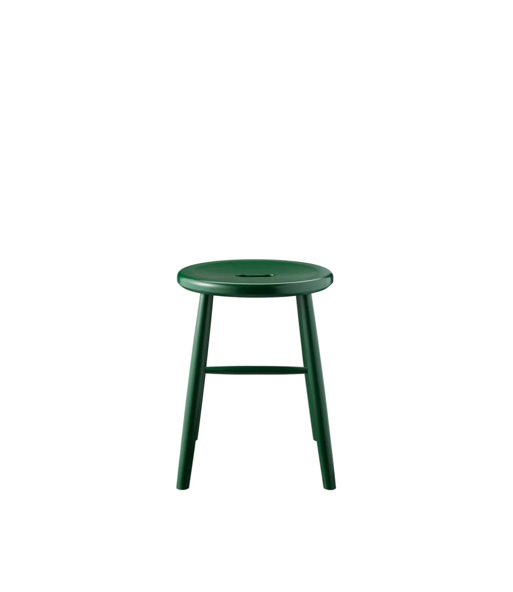 FDB Møbler J27 - Stool - Nordic Swan Ecolabel Beech Emerald Green (S 7020-G10Y) Painted waterbased by Børge Mogensen
