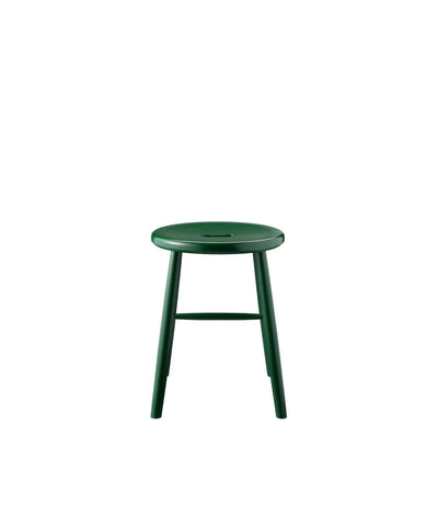 FDB Møbler J27 - Stool - Nordic Swan Ecolabel Beech Emerald Green (S 7020-G10Y) Painted waterbased by Børge Mogensen