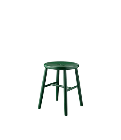 FDB Møbler J27 - Stool - Nordic Swan Ecolabel Beech Emerald Green (S 7020-G10Y) Painted waterbased by Børge Mogensen