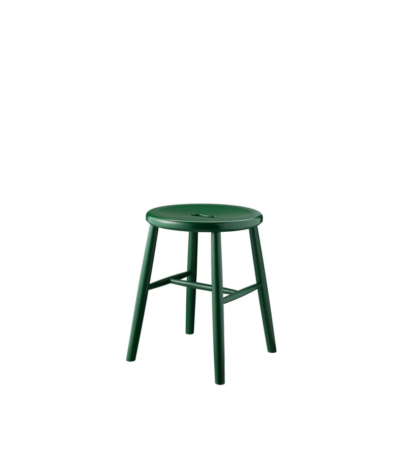 FDB Møbler J27 - Stool - Nordic Swan Ecolabel Beech Emerald Green (S 7020-G10Y) Painted waterbased by Børge Mogensen