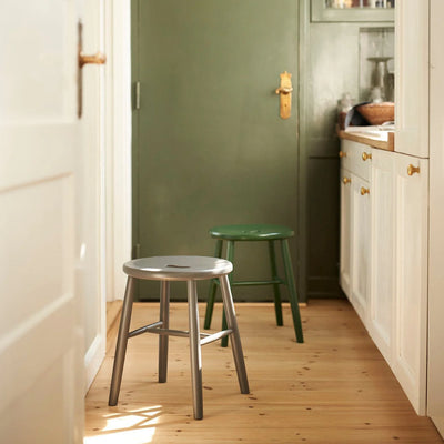FDB Møbler J27 - Stool - Nordic Swan Ecolabel Beech Emerald Green (S 7020-G10Y) Painted waterbased by Børge Mogensen