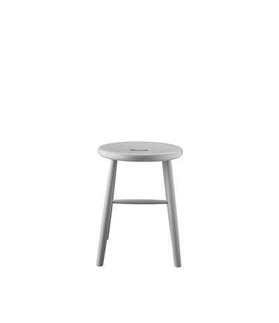 FDB Møbler J27 - Stool - Nordic Swan Ecolabel Beech Pebble Grey (NCS S 4000-N) Painted waterbased by Børge Mogensen
