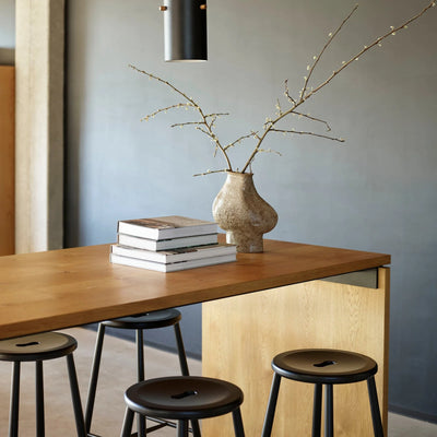 FDB Møbler J27B - Bar stool - Nordic Swan Ecolabel Beech Jet Black (RAL9005) Painted waterbased by Børge Mogensen