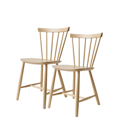 FDB Møbler J46 - Chair - 2 pcs. - Nordic Swan Ecolabel Beech Nature Lacquered Waterbased by Poul M. Volther