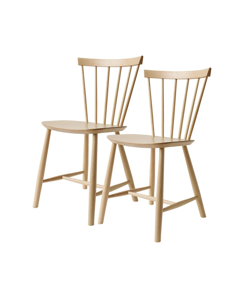 FDB Møbler J46 - Chair - 2 pcs. - Nordic Swan Ecolabel Beech Nature Lacquered Waterbased by Poul M. Volther
