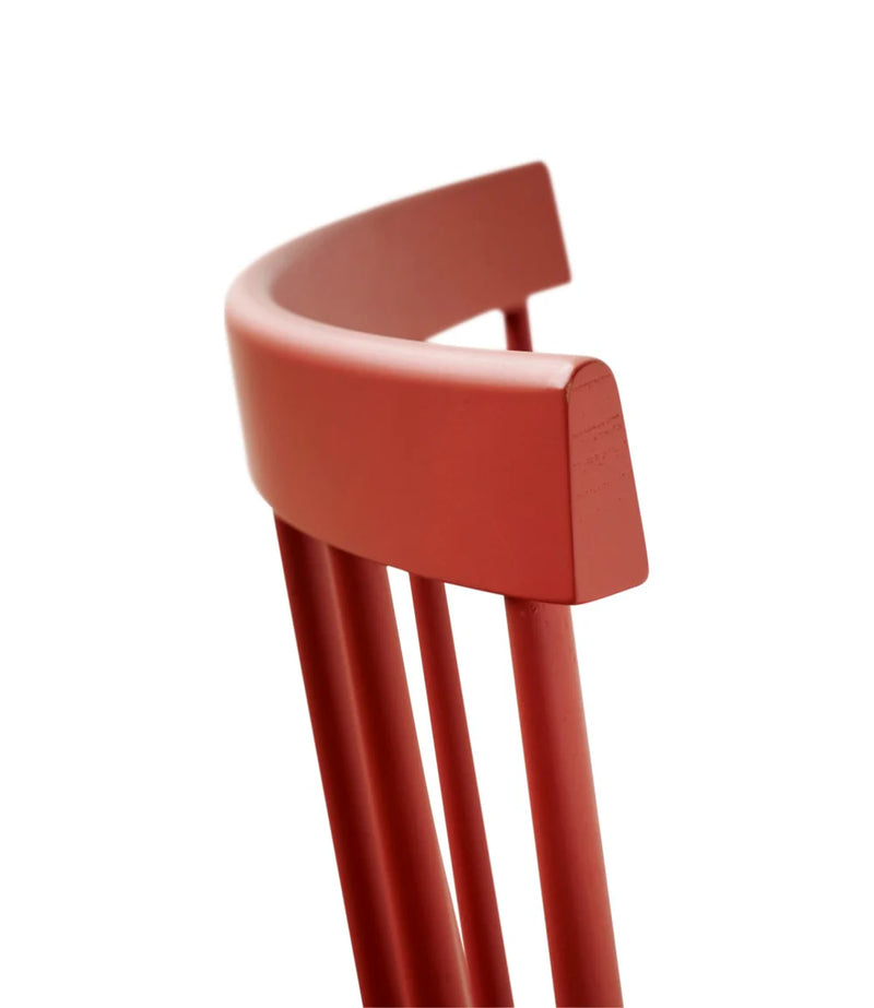 FDB Møbler J46 - Chair - 2 pcs. - Nordic Swan Ecolabel Beech Coral Red (RAL 3016) Painted Waterbased by Poul M. Volther