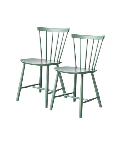 FDB Møbler J46 - Chair - 2 pcs. - Nordic Swan Ecolabel Beech Dusty Green (Pantone 556C) Painted Waterbased by Poul M. Volther