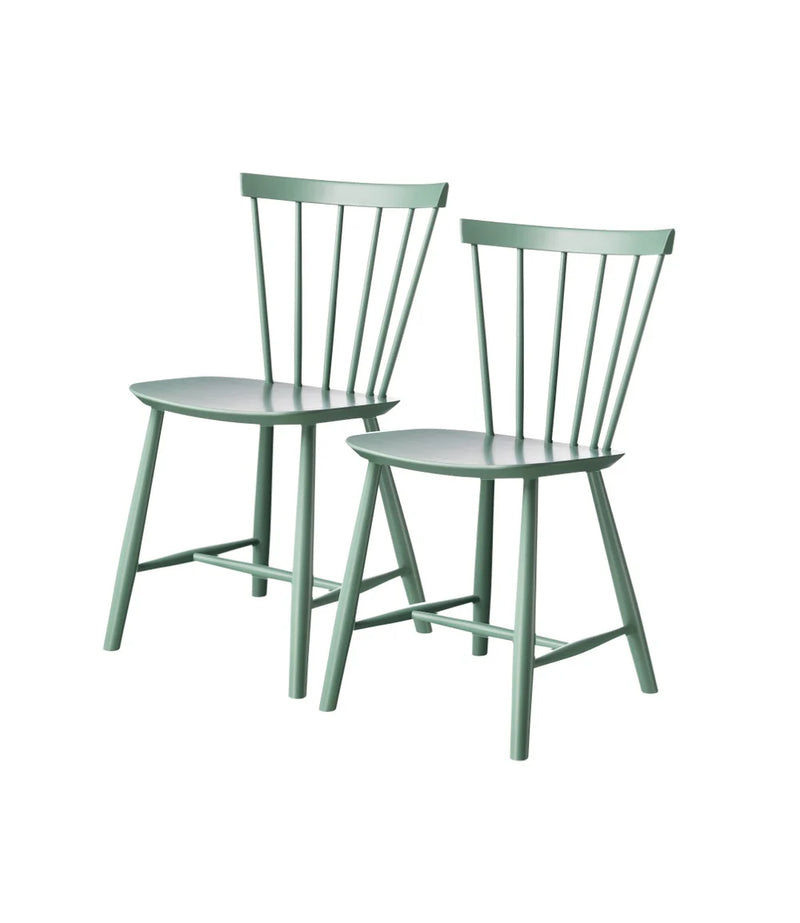 FDB Møbler J46 - Chair - 2 pcs. - Nordic Swan Ecolabel Beech Dusty Green (Pantone 556C) Painted Waterbased by Poul M. Volther