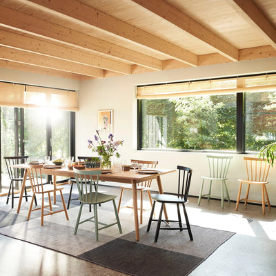 FDB Møbler J46 - Chair - 2 pcs. - Nordic Swan Ecolabel Beech Jet Black (RAL 9005) Painted Waterbased by Poul M. Volther