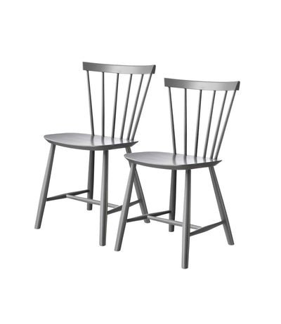 FDB Møbler J46 - Chair - 2 pcs. - Nordic Swan Ecolabel Beech Signal Grey (Pantone Cool Grey 9C / RAL 7004) Painted Waterbased by Poul M. Volther
