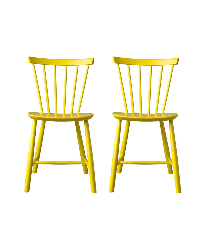FDB Møbler J46 - Chair - 2 pcs. - Nordic Swan Ecolabel Beech Yellow (NCS S 1060-Y10R) Painted Waterbased by Poul M. Volther