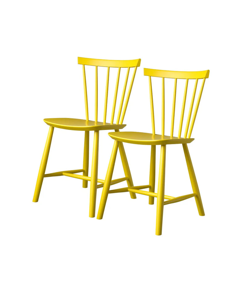 FDB Møbler J46 - Chair - 2 pcs. - Nordic Swan Ecolabel Beech Yellow (NCS S 1060-Y10R) Painted Waterbased by Poul M. Volther
