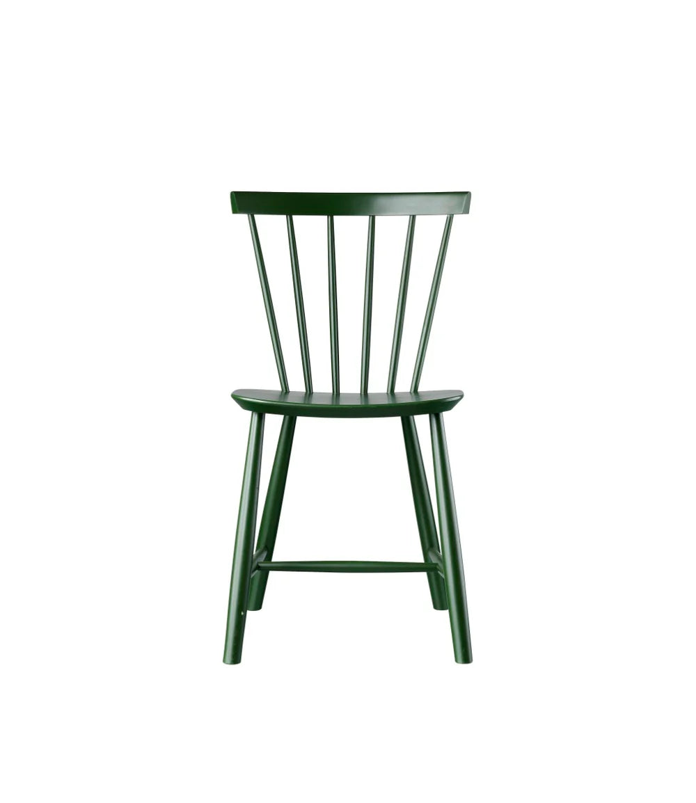FDB Møbler J46 - Chair - Nordic Swan Ecolabel Beech Bottle Green (Pantone 553C) Painted Waterbased by Poul M. Volther