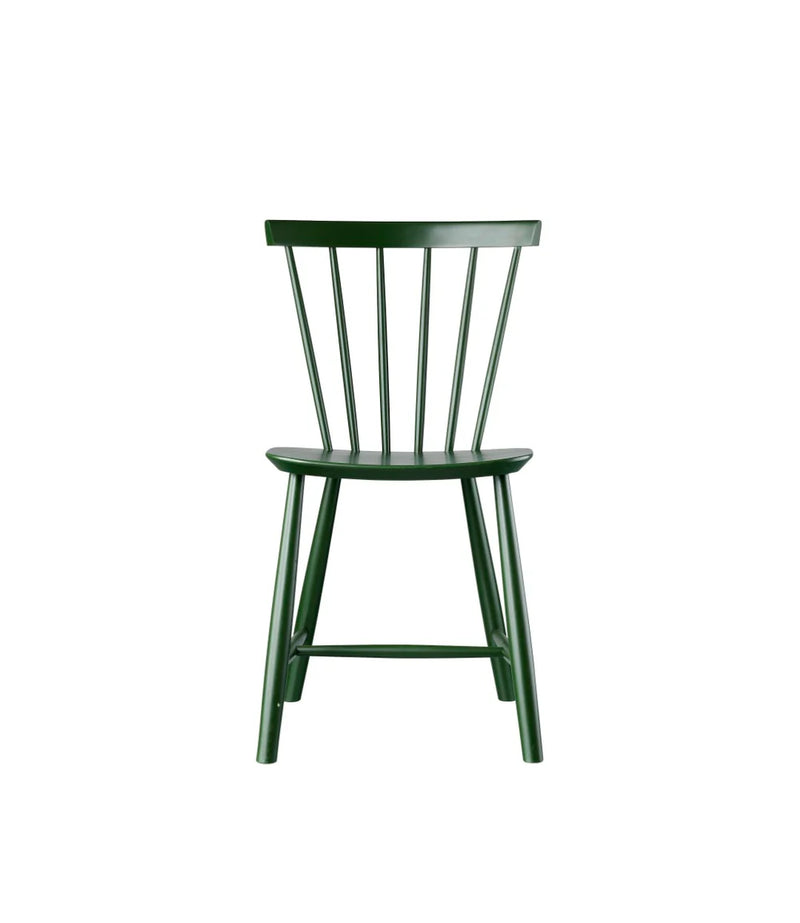 FDB Møbler J46 - Chair - Nordic Swan Ecolabel Beech Bottle Green (Pantone 553C) Painted Waterbased by Poul M. Volther