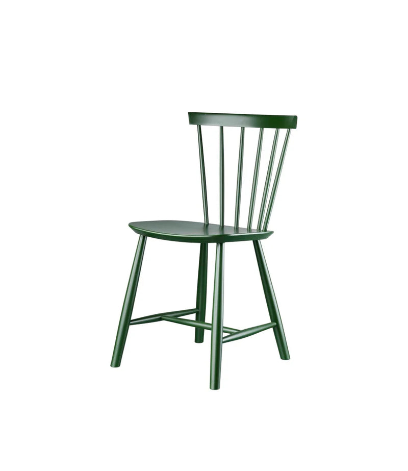 FDB Møbler J46 - Chair - Nordic Swan Ecolabel Beech Bottle Green (Pantone 553C) Painted Waterbased by Poul M. Volther