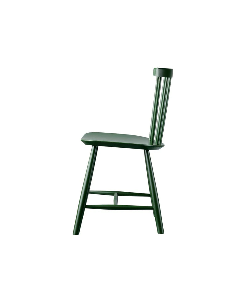 FDB Møbler J46 - Chair - Nordic Swan Ecolabel Beech Bottle Green (Pantone 553C) Painted Waterbased by Poul M. Volther
