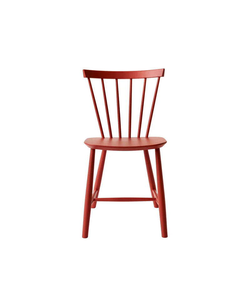 FDB Møbler J46 - Chair - Nordic Swan Ecolabel Beech Coral Red (RAL 3016) Painted Waterbased by Poul M. Volther