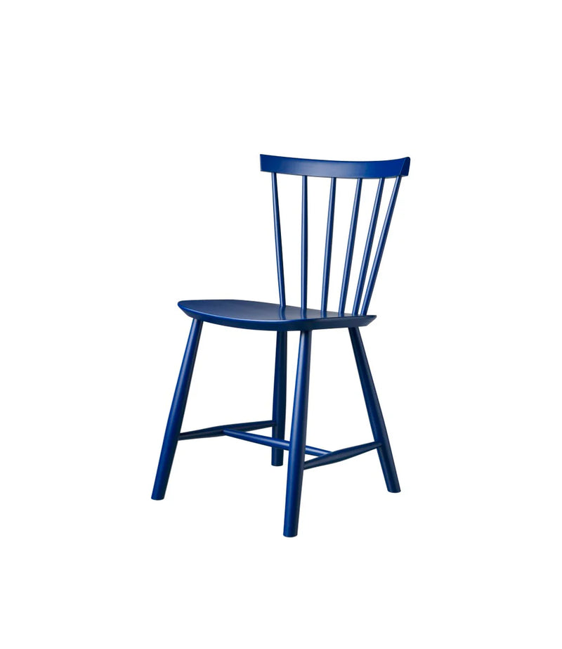 FDB Møbler J46 - Chair - Nordic Swan Ecolabel Beech Dark Blue (NCS 6030-R80B) Painted Waterbased by Poul M. Volther