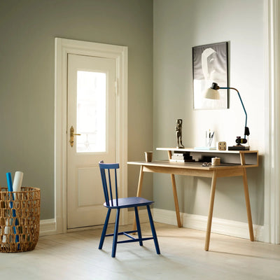 FDB Møbler J46 - Chair - Nordic Swan Ecolabel Beech Dark Blue (NCS 6030-R80B) Painted Waterbased by Poul M. Volther
