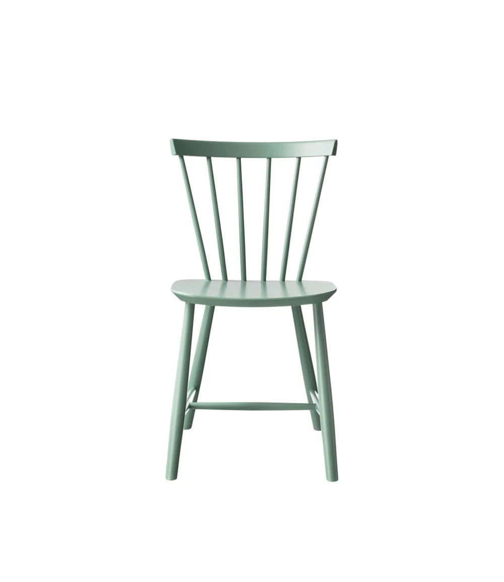 FDB Møbler J46 - Chair - Nordic Swan Ecolabel Beech Dusty Green (Pantone 556C) Painted Waterbased by Poul M. Volther