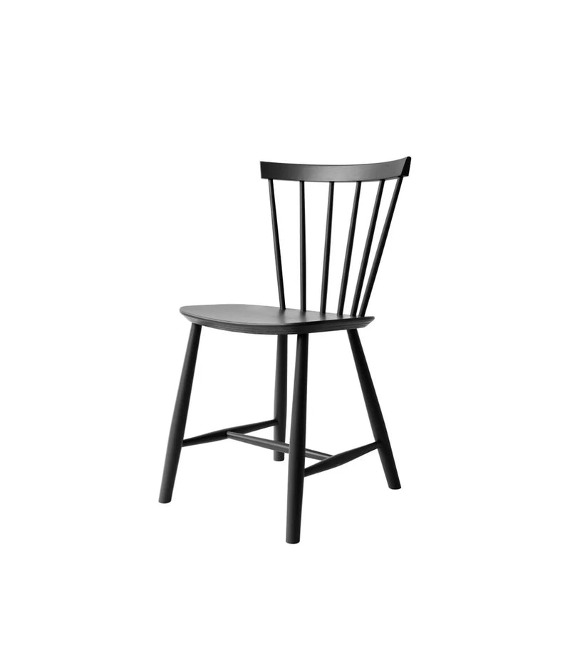 FDB Møbler J46 - Chair - Nordic Swan Ecolabel Beech Jet Black (RAL 9005) Painted Waterbased by Poul M. Volther