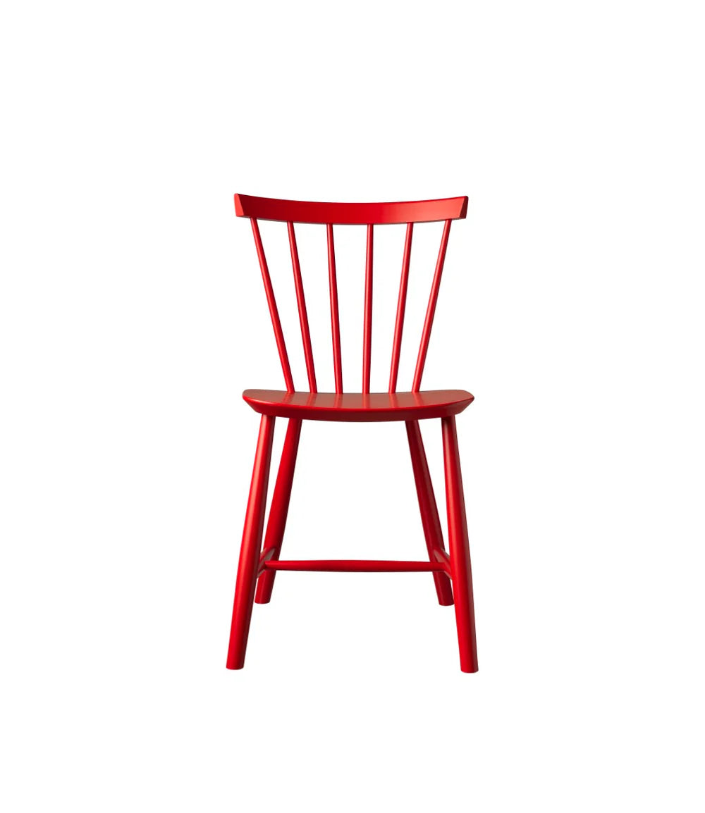 FDB Møbler J46 - Chair - Nordic Swan Ecolabel Beech Mailbox Red (NCS S 1580-Y90R) Painted Waterbased by Poul M. Volther