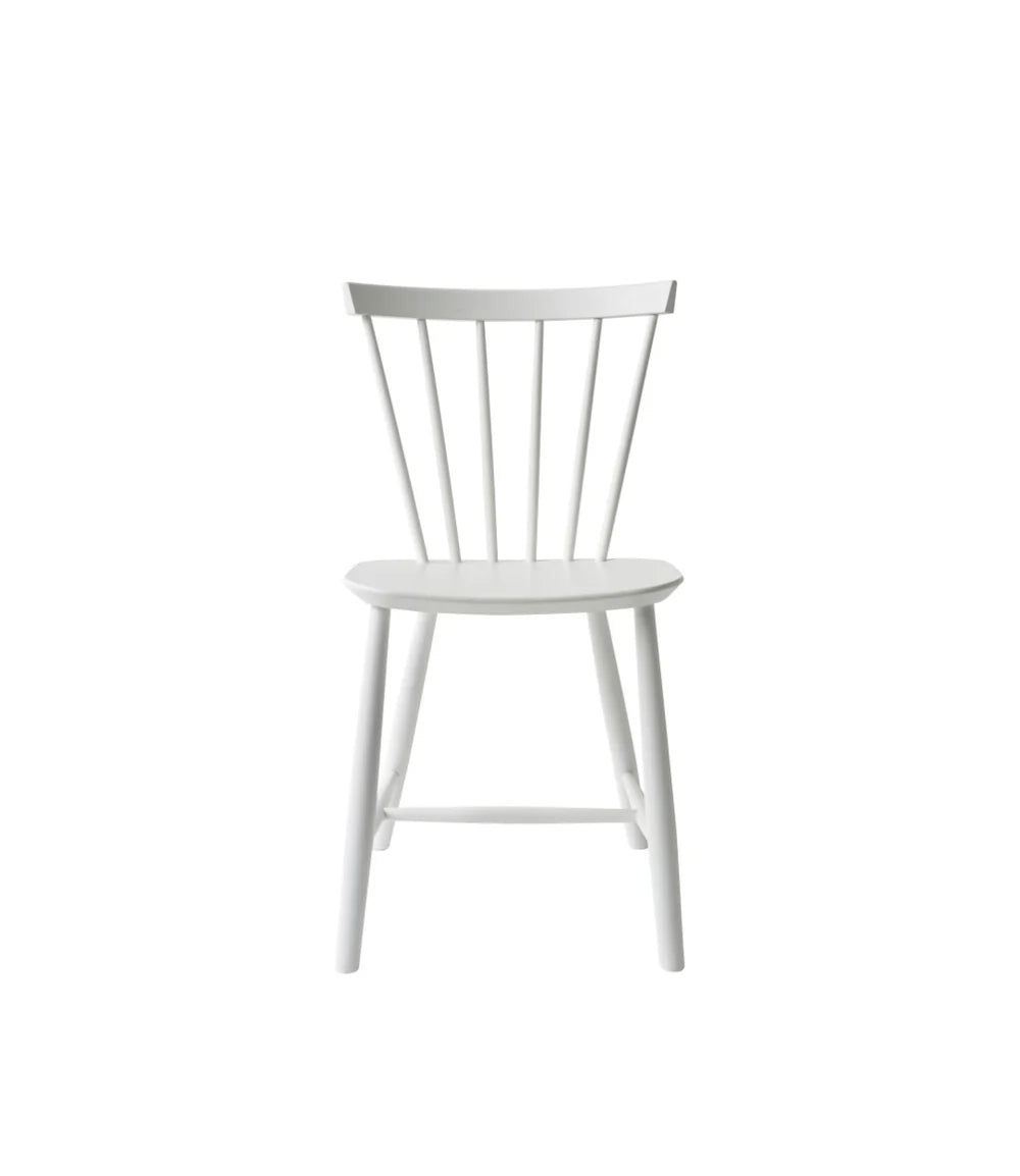 FDB Møbler J46 - Chair - Nordic Swan Ecolabel Beech Pure White (RAL 9010) Painted Waterbased by Poul M. Volther