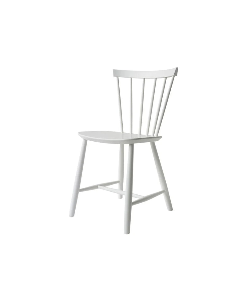 FDB Møbler J46 - Chair - Nordic Swan Ecolabel Beech Pure White (RAL 9010) Painted Waterbased by Poul M. Volther