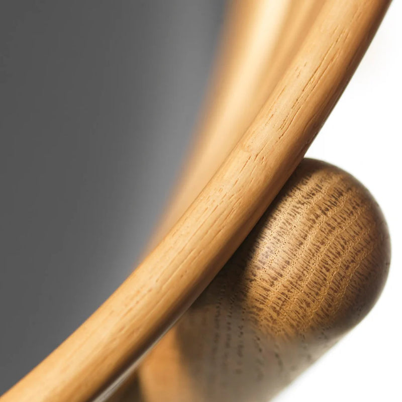 FDB Møbler J48 - Chair Oak Nature Oiled Leather Black (Anica Fiesta 0314) by Poul M. Volther