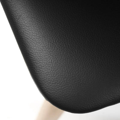 FDB Møbler J48 - Chair Oak Nature Oiled Leather Black (Anica Fiesta 0314) by Poul M. Volther