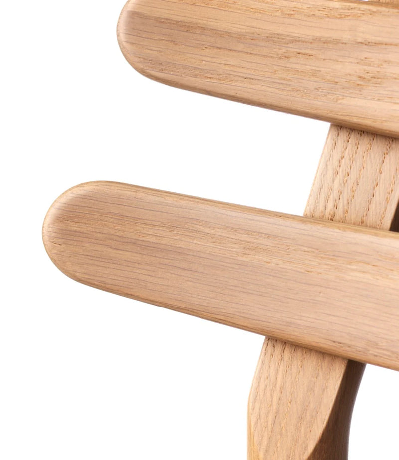 J48 - Chair Oak Black Painted Leather Black (Sierra SI1001M) by Poul M. Volther