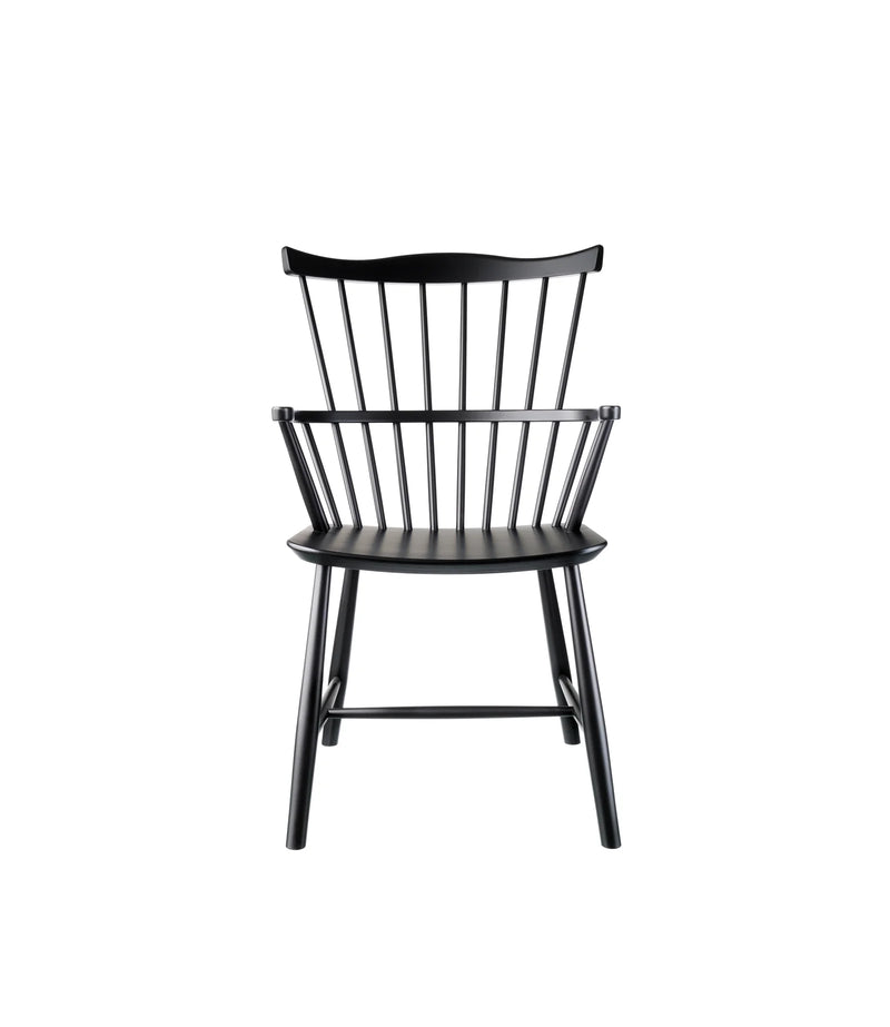 FDB Møbler J52B - Chair - Nordic Swan Ecolabel Beech Jet Black (RAL 9005) Painted Waterbased by Børge Mogensen
