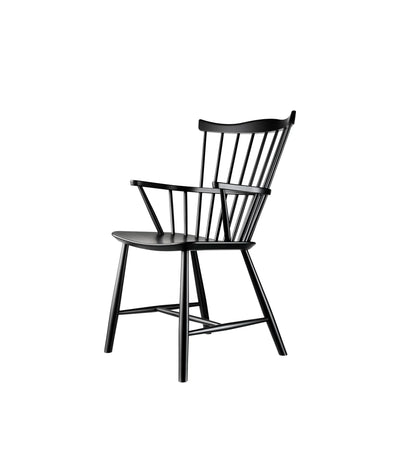 FDB Møbler J52B - Chair - Nordic Swan Ecolabel Beech Jet Black (RAL 9005) Painted Waterbased by Børge Mogensen
