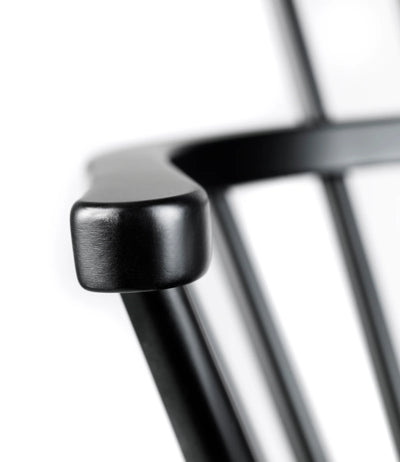 FDB Møbler J52B - Chair - Nordic Swan Ecolabel Beech Jet Black (RAL 9005) Painted Waterbased by Børge Mogensen