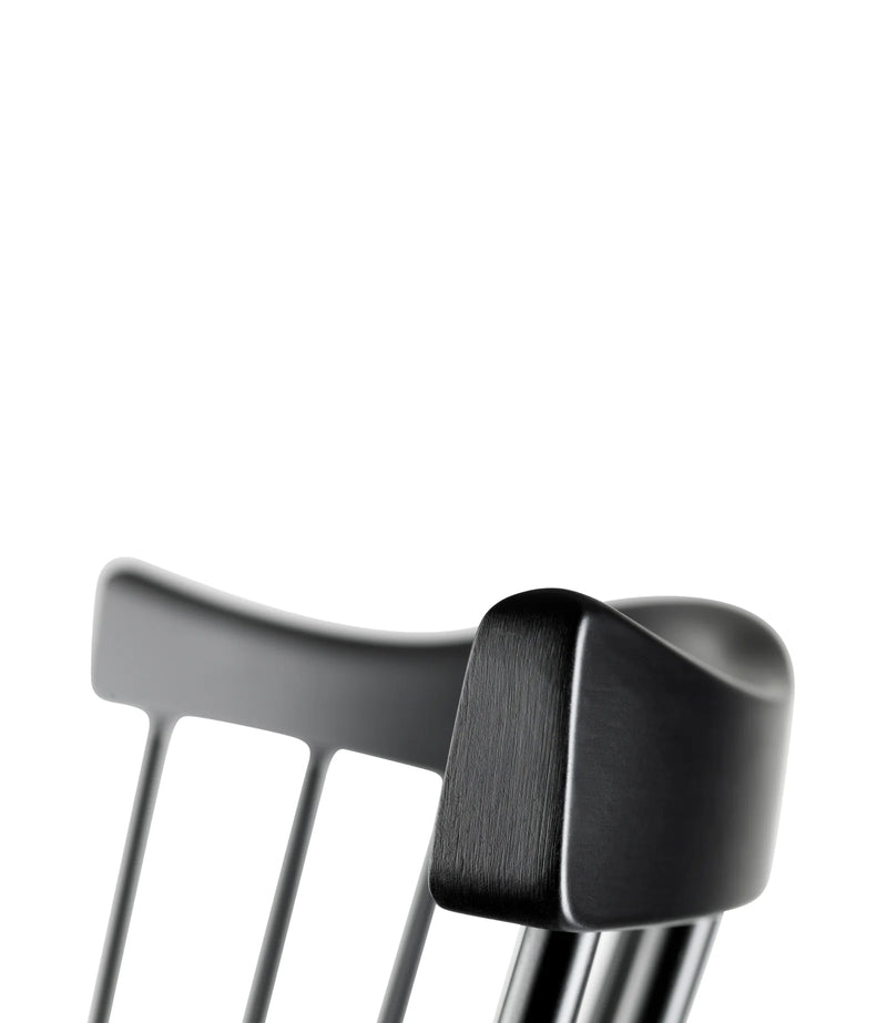 FDB Møbler J52B - Chair - Nordic Swan Ecolabel Beech Jet Black (RAL 9005) Painted Waterbased by Børge Mogensen