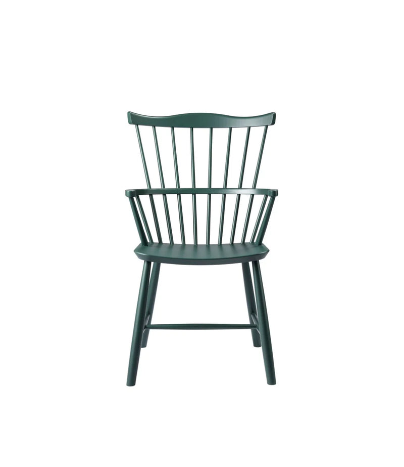 FDB Møbler J52B - Chair - Nordic Swan Ecolabel Beech Black Green (RAL 6012) Painted Waterbased by Børge Mogensen