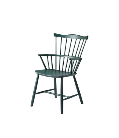 FDB Møbler J52B - Chair - Nordic Swan Ecolabel Beech Black Green (RAL 6012) Painted Waterbased by Børge Mogensen