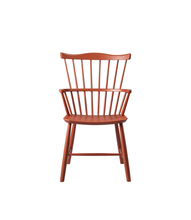 FDB Møbler J52B - Chair - Nordic Swan Ecolabel Beech Brick Red (NCS S 4050-Y70R) Painted Waterbased by Børge Mogensen