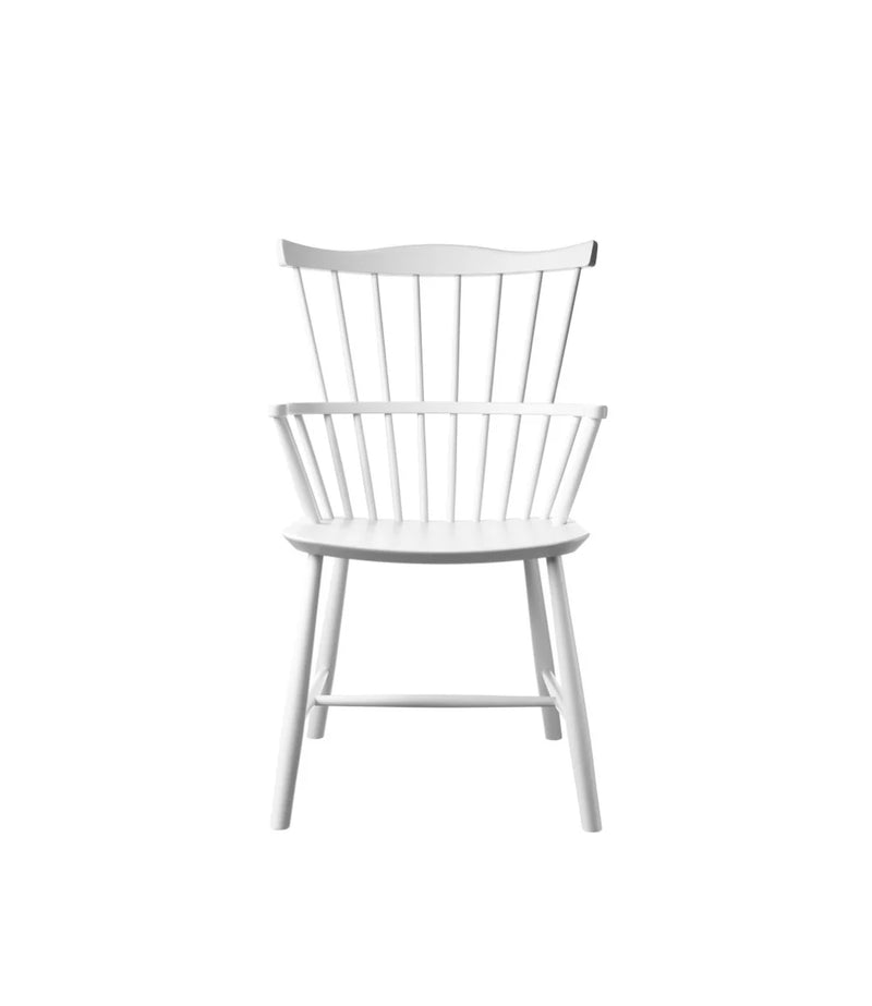 FDB Møbler J52B - Chair - Nordic Swan Ecolabel Beech Pure White (RAL 9010) Painted Waterbased by Børge Mogensen