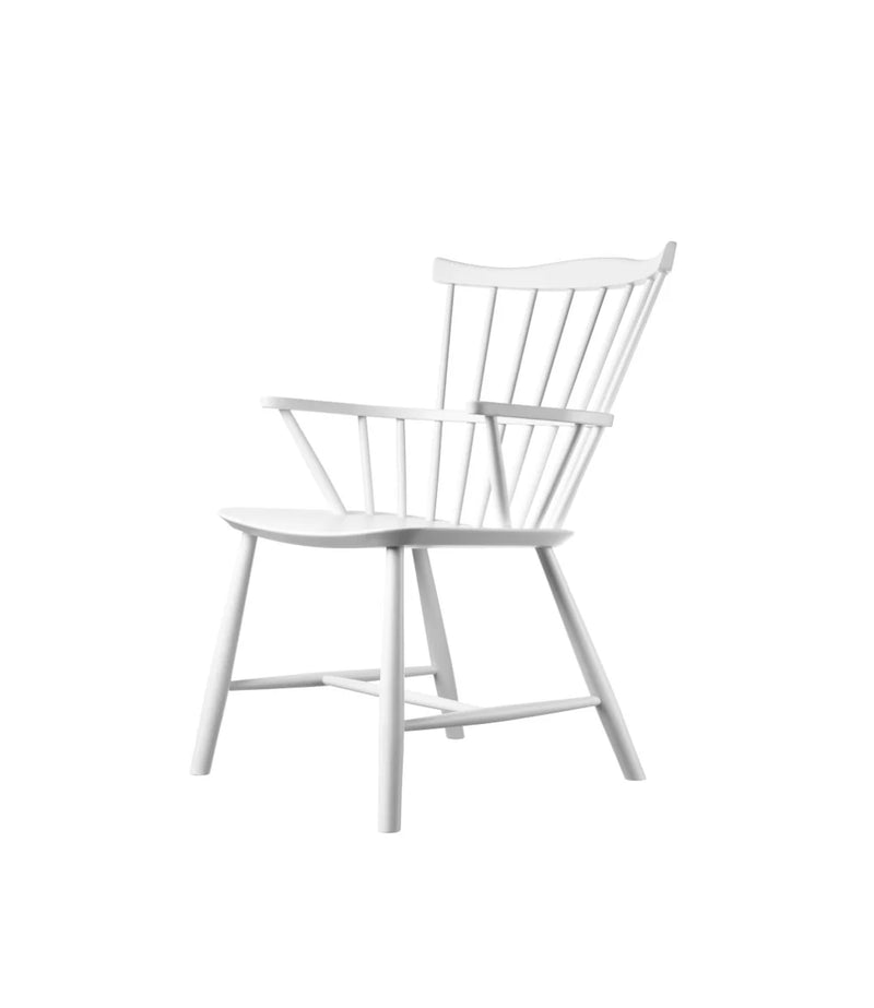 FDB Møbler J52B - Chair - Nordic Swan Ecolabel Beech Pure White (RAL 9010) Painted Waterbased by Børge Mogensen