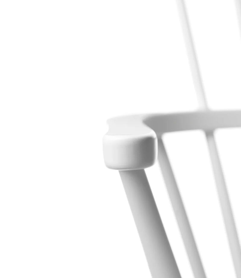 FDB Møbler J52B - Chair - Nordic Swan Ecolabel Beech Pure White (RAL 9010) Painted Waterbased by Børge Mogensen